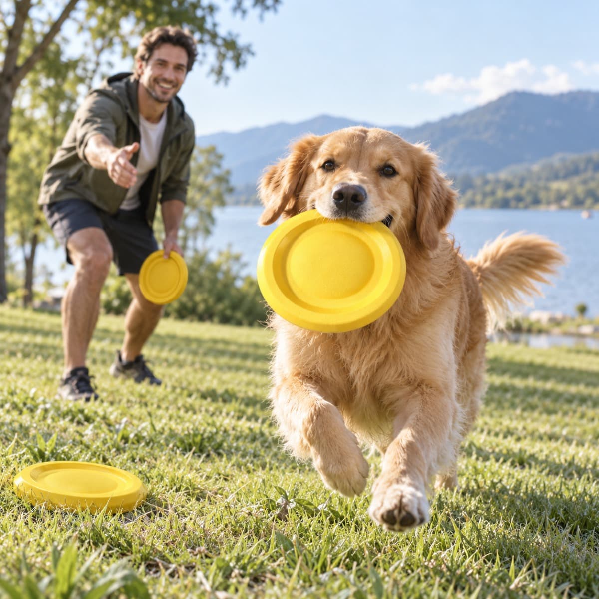 Soft EVA Dog Flying Disc for Outdoor Fetch for pet outdoor and travel use